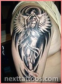 Female Guardian Angel Tattoo Designs