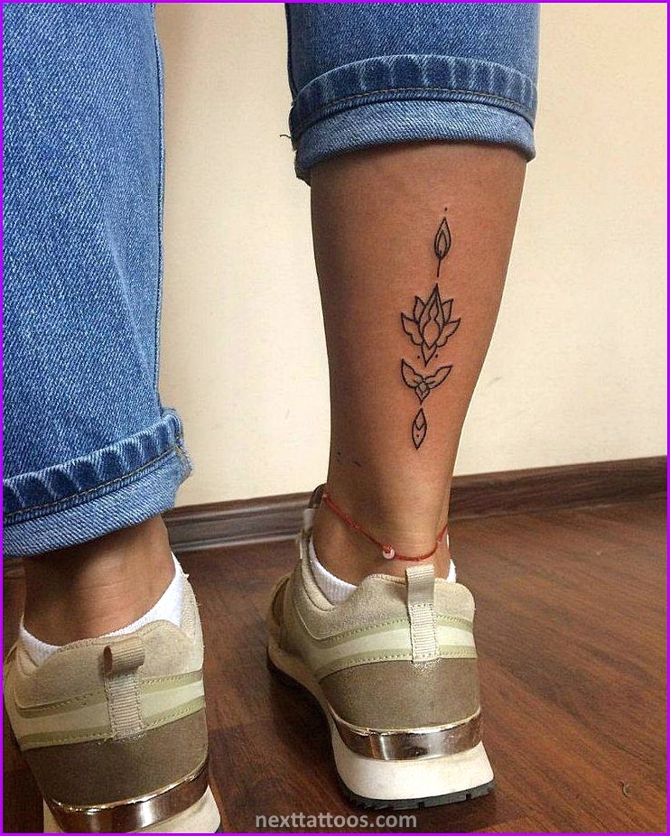 Feminine Lower Leg Tattoos For Females