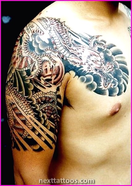 Male Back Shoulder Tattoos