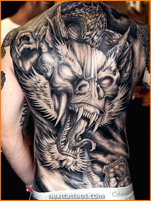 Male Back Shoulder Tattoos