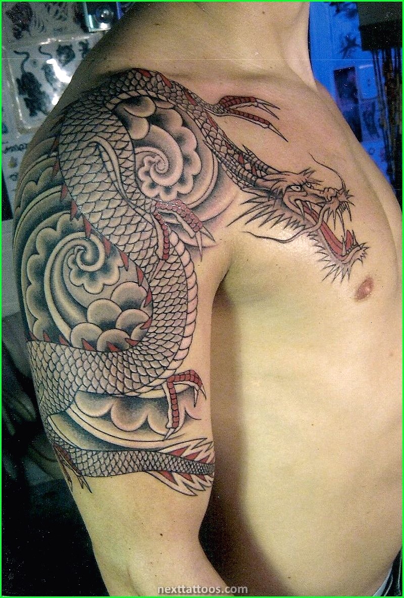 Male Back Shoulder Tattoos