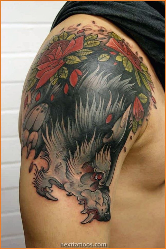 Male Back Shoulder Tattoos