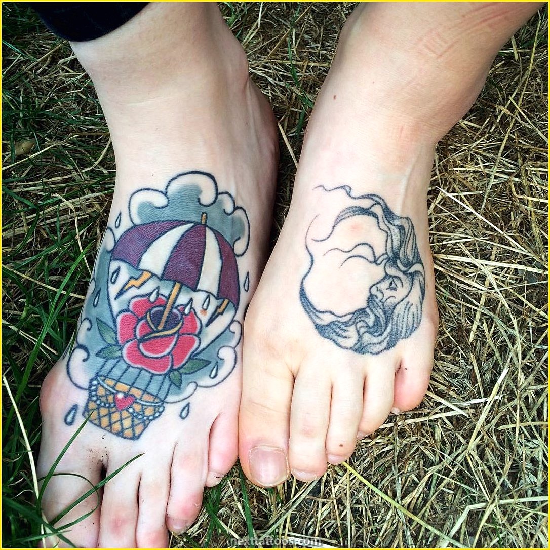 Small Male Foot Tattoos