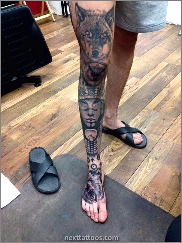 Male Shin Tattoos - Shin Tattoo Ideas For Men