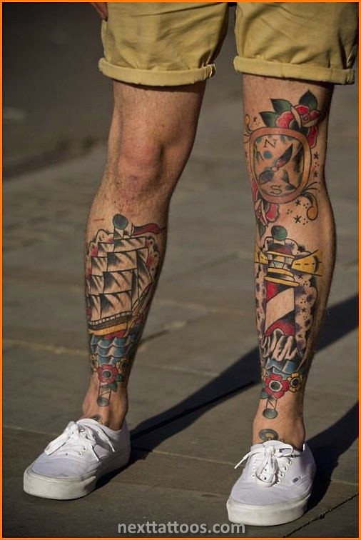 Male Shin Tattoos - Shin Tattoo Ideas For Men