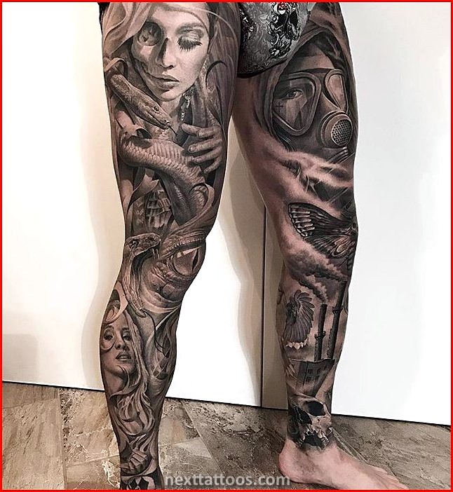 Male Shin Tattoos - Shin Tattoo Ideas For Men