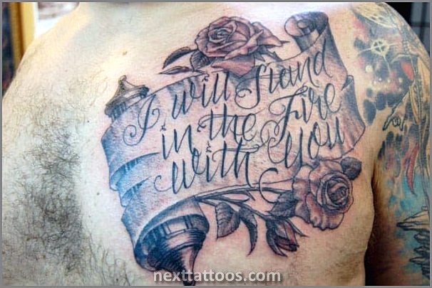 Male Forearm Quote Tattoos and Male Chest Quote Tattoos