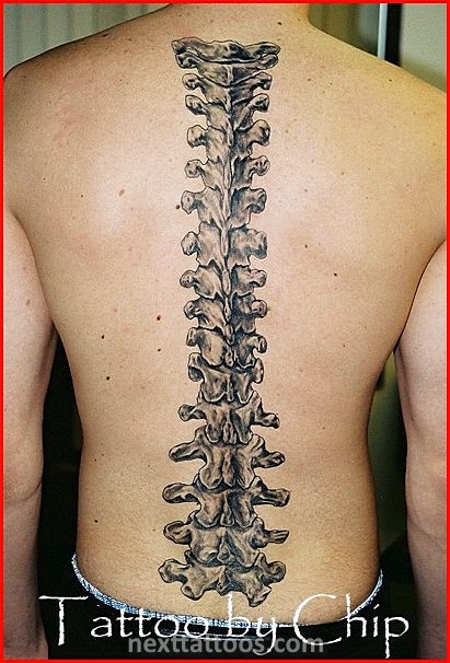 Male Spine Tattoos - Male Cool Spine Tattoos