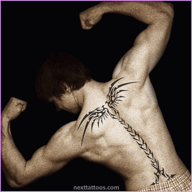Male Spine Tattoos - Male Cool Spine Tattoos