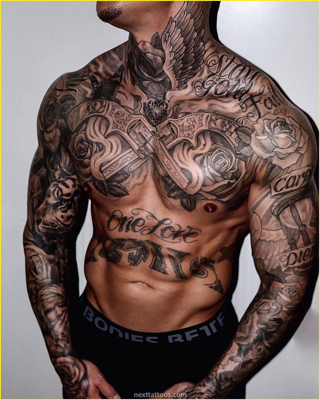 Black Male Neck Tattoos
