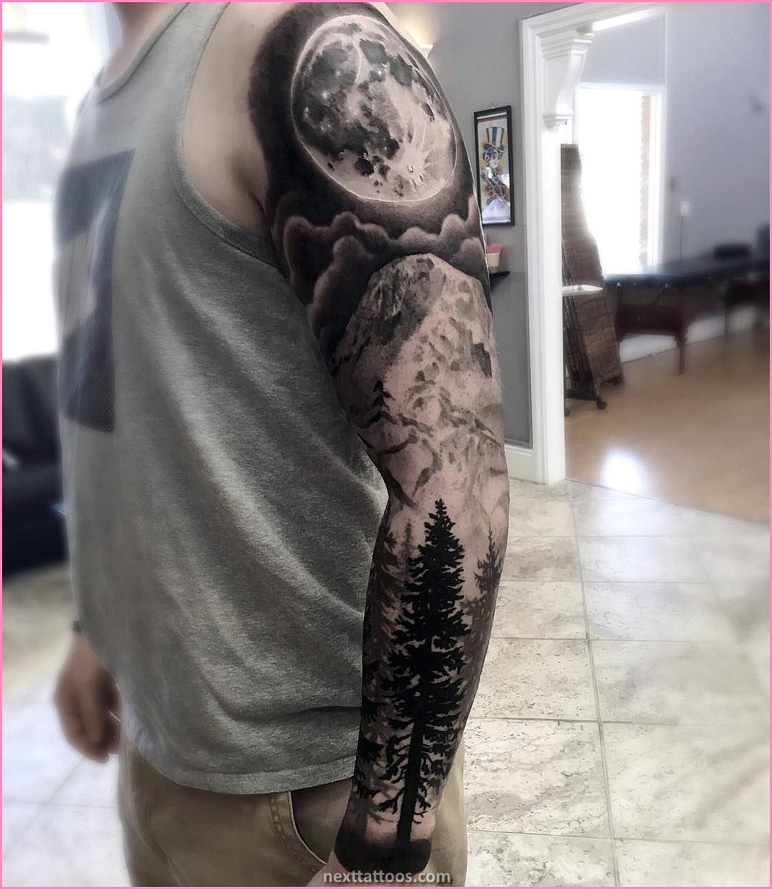 Black and Grey Nature Tattoos