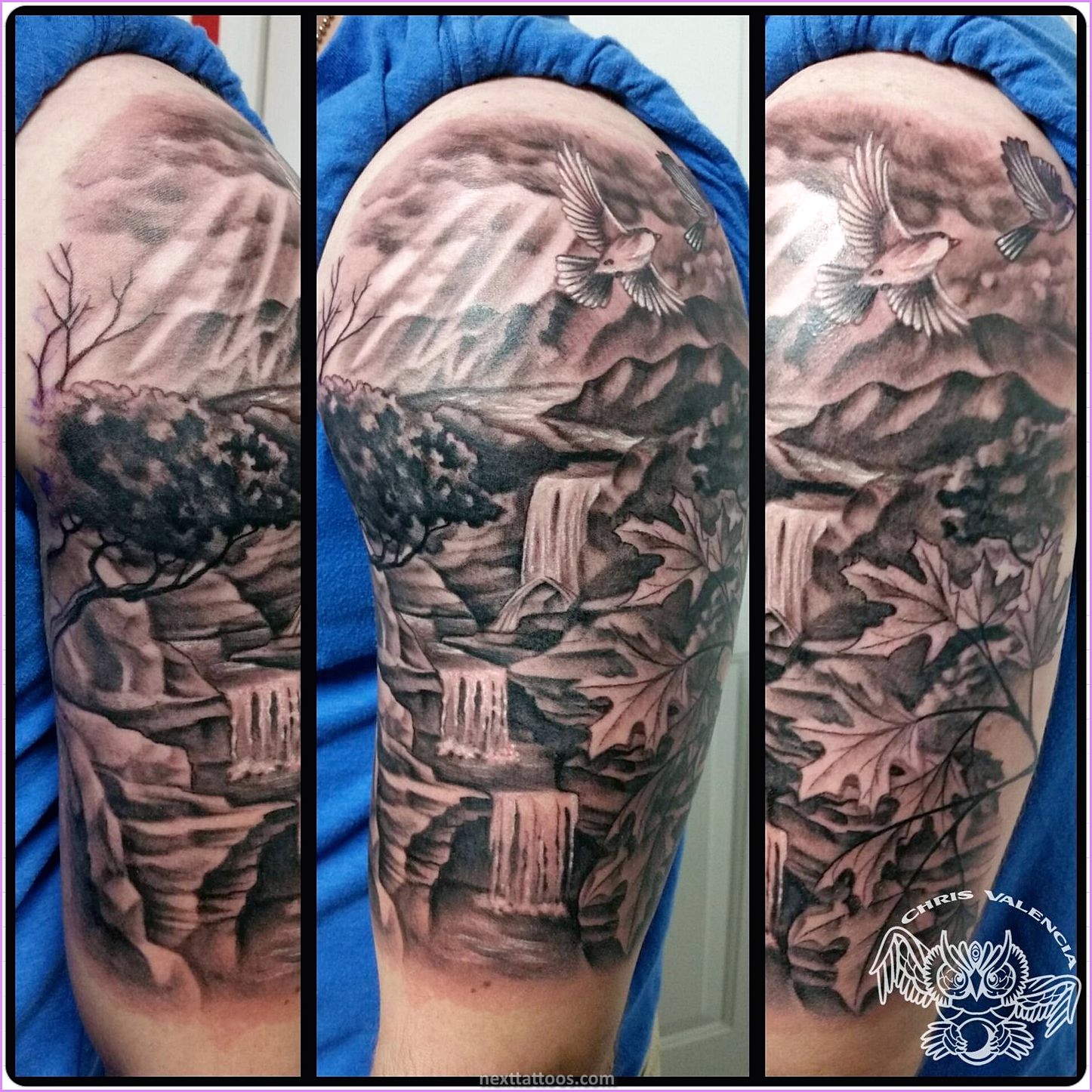 Black and Grey Nature Tattoos