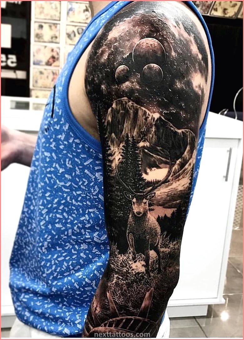 Black and Grey Nature Tattoos