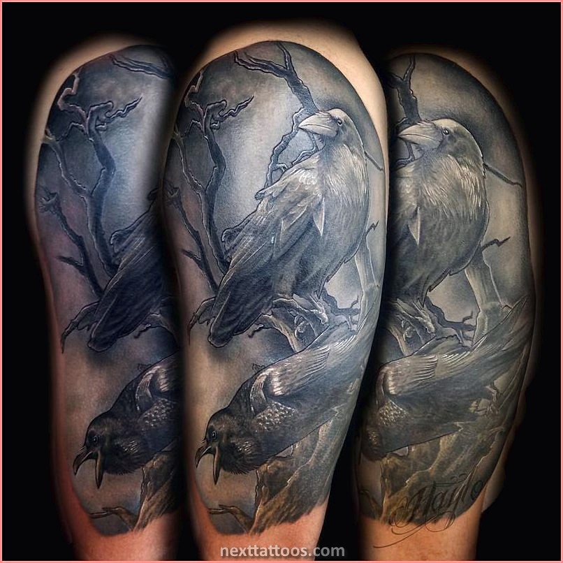 Black and Grey Nature Tattoos