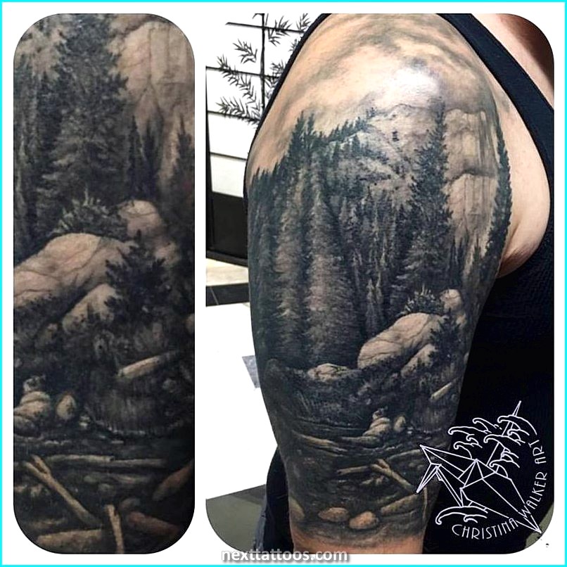 Black and Grey Nature Tattoos