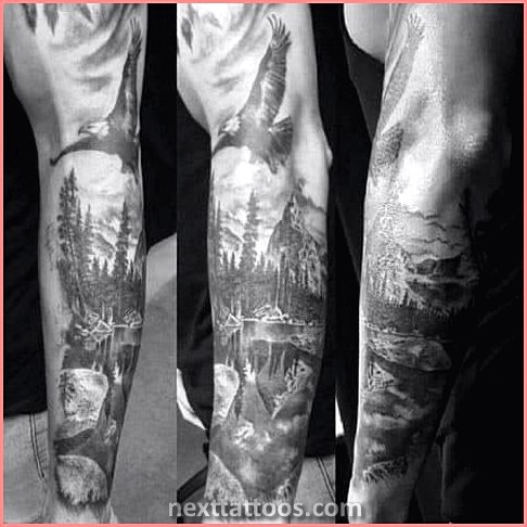 Black and Grey Nature Tattoos