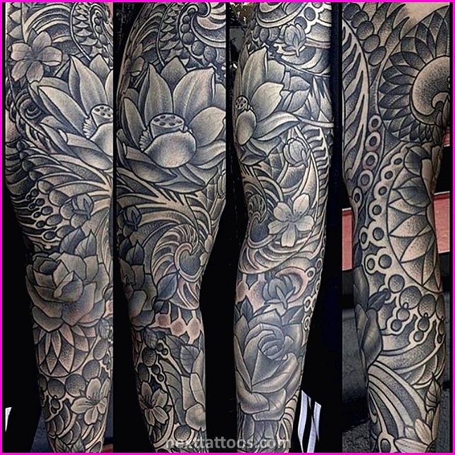 Black and Grey Nature Tattoos