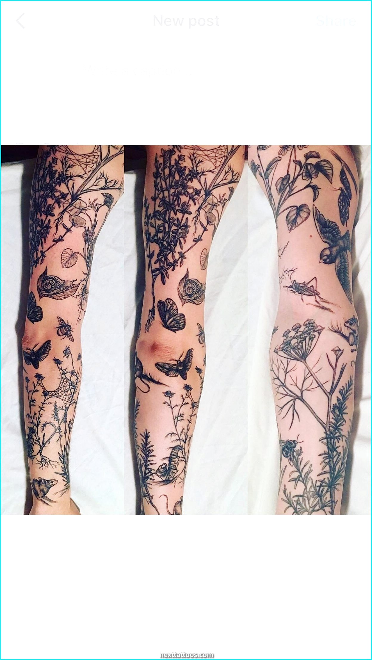 Nature Themed Sleeve Tattoos