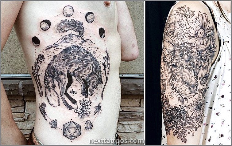 Nature Themed Sleeve Tattoos and Nature Themed Forearm Tattoos