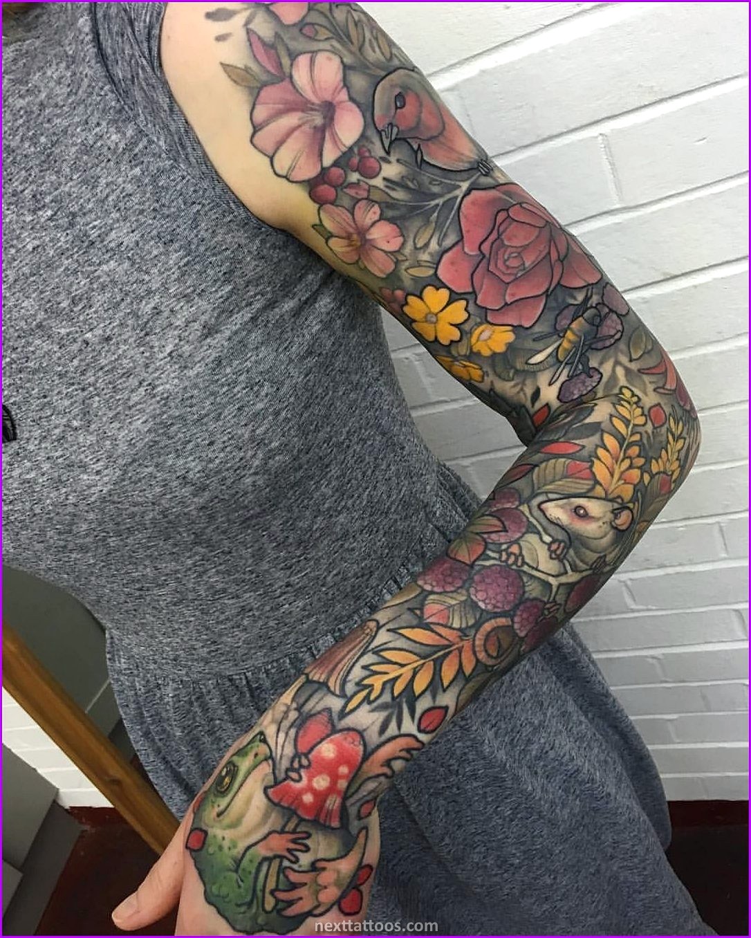 Nature Half Sleeve Tattoo Ideas For Females