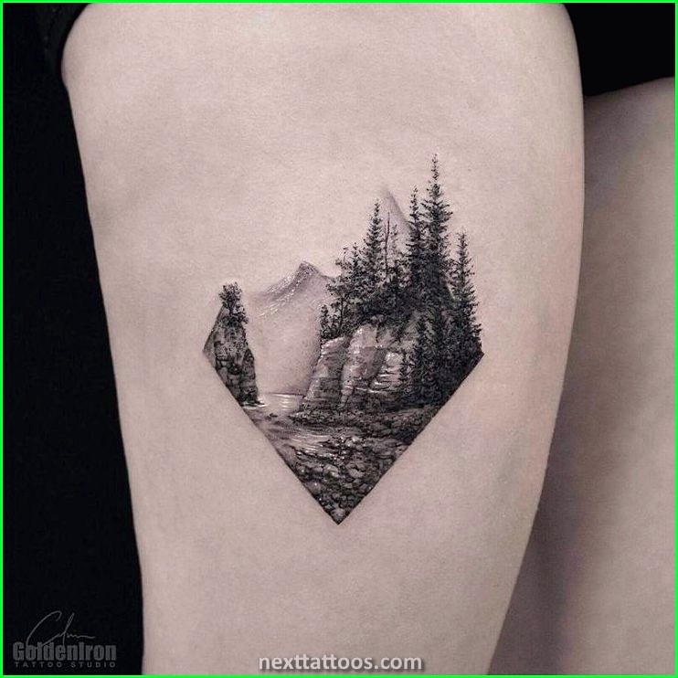 Small Geometric Nature Tattoos