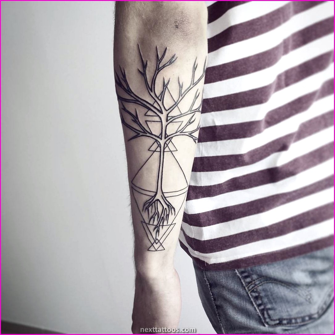 Small Geometric Nature Tattoos