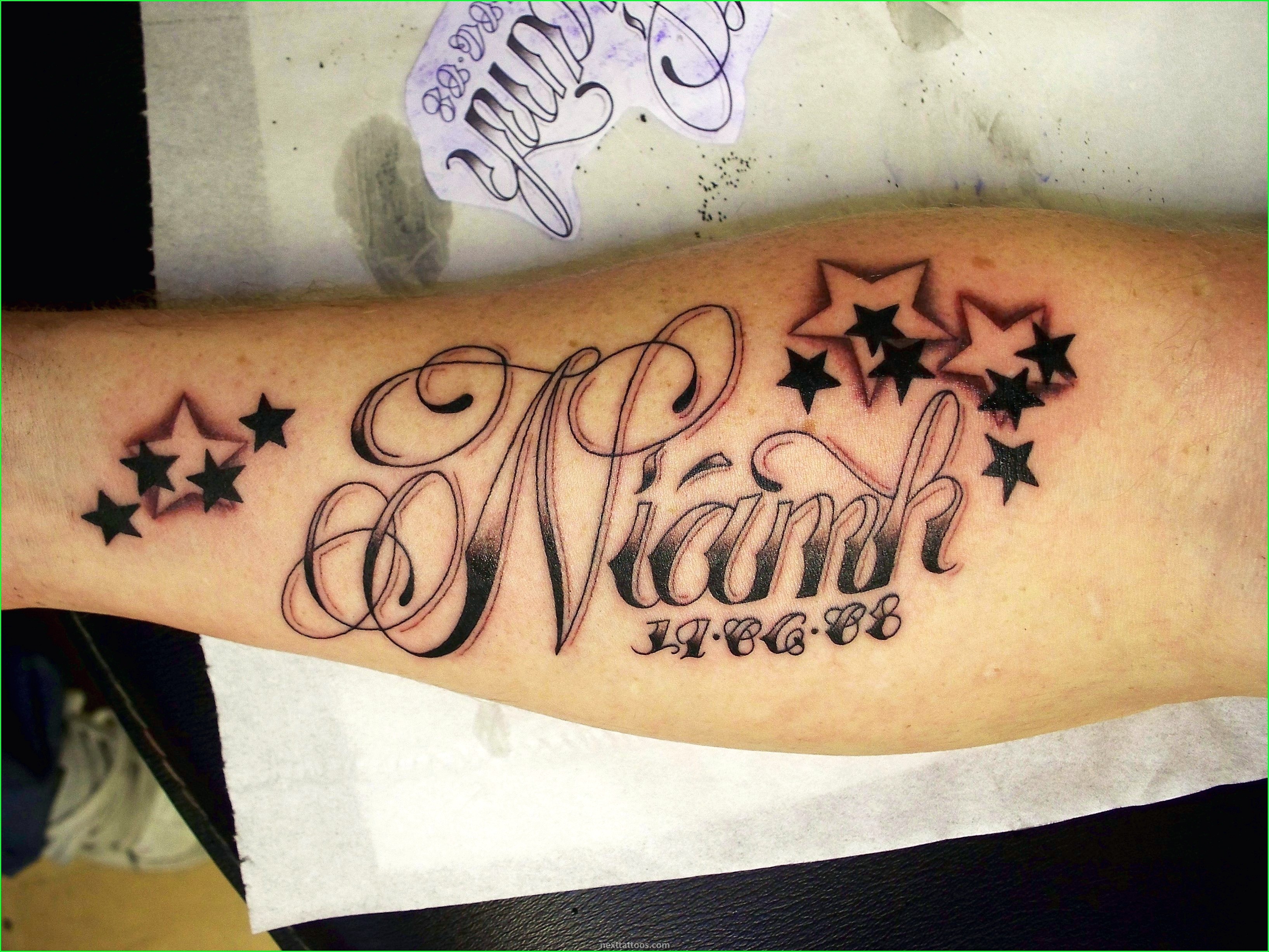 Name Tattoo Ideas on Forearm and Chest