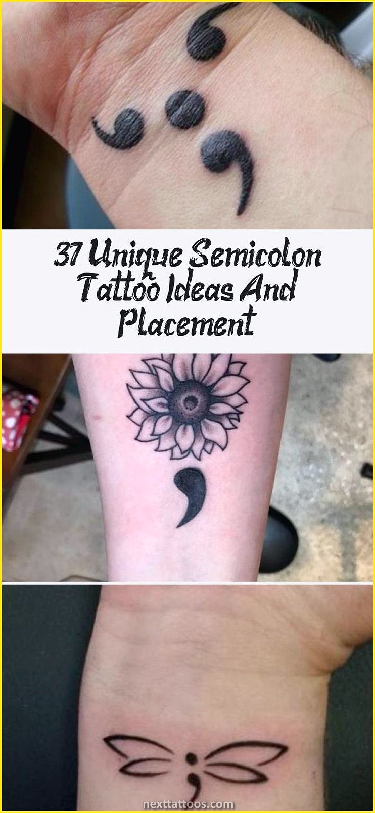 Semicolon Tattoo Ideas For Guys and Women