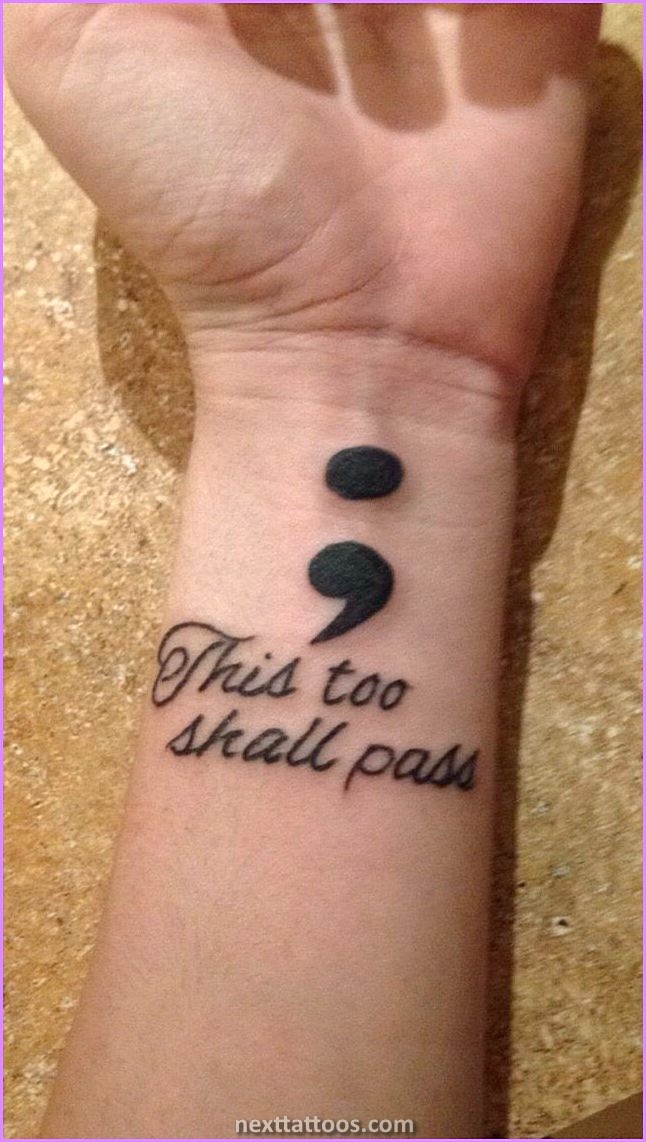 Semicolon Tattoo Ideas For Guys and Women