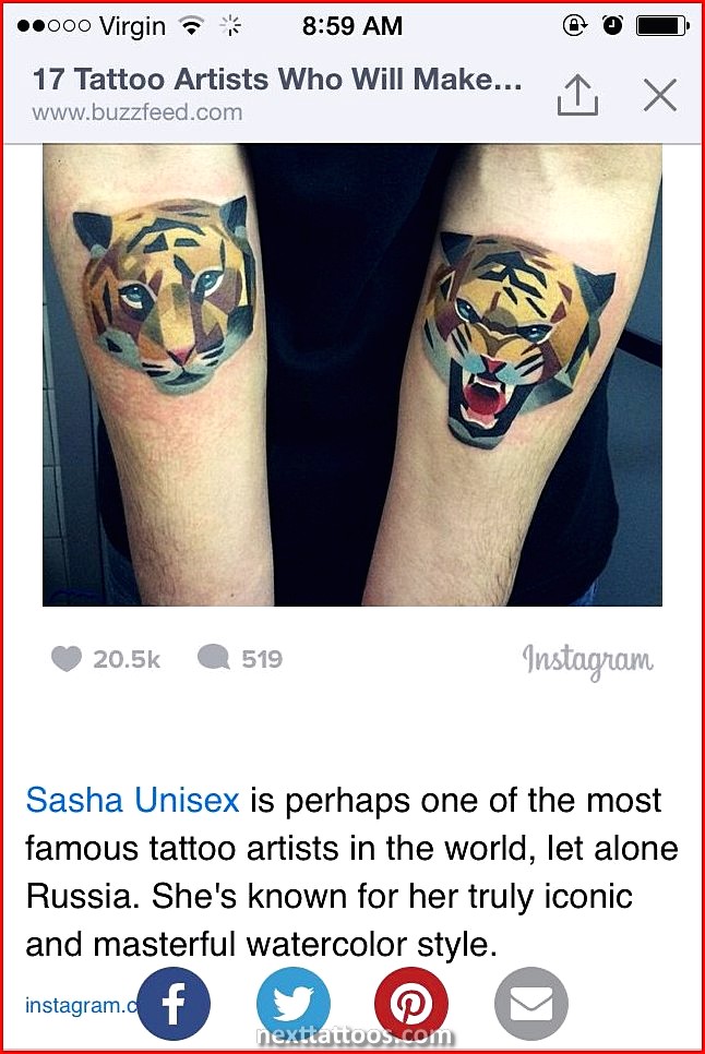 Sasha Unisex Tattoos