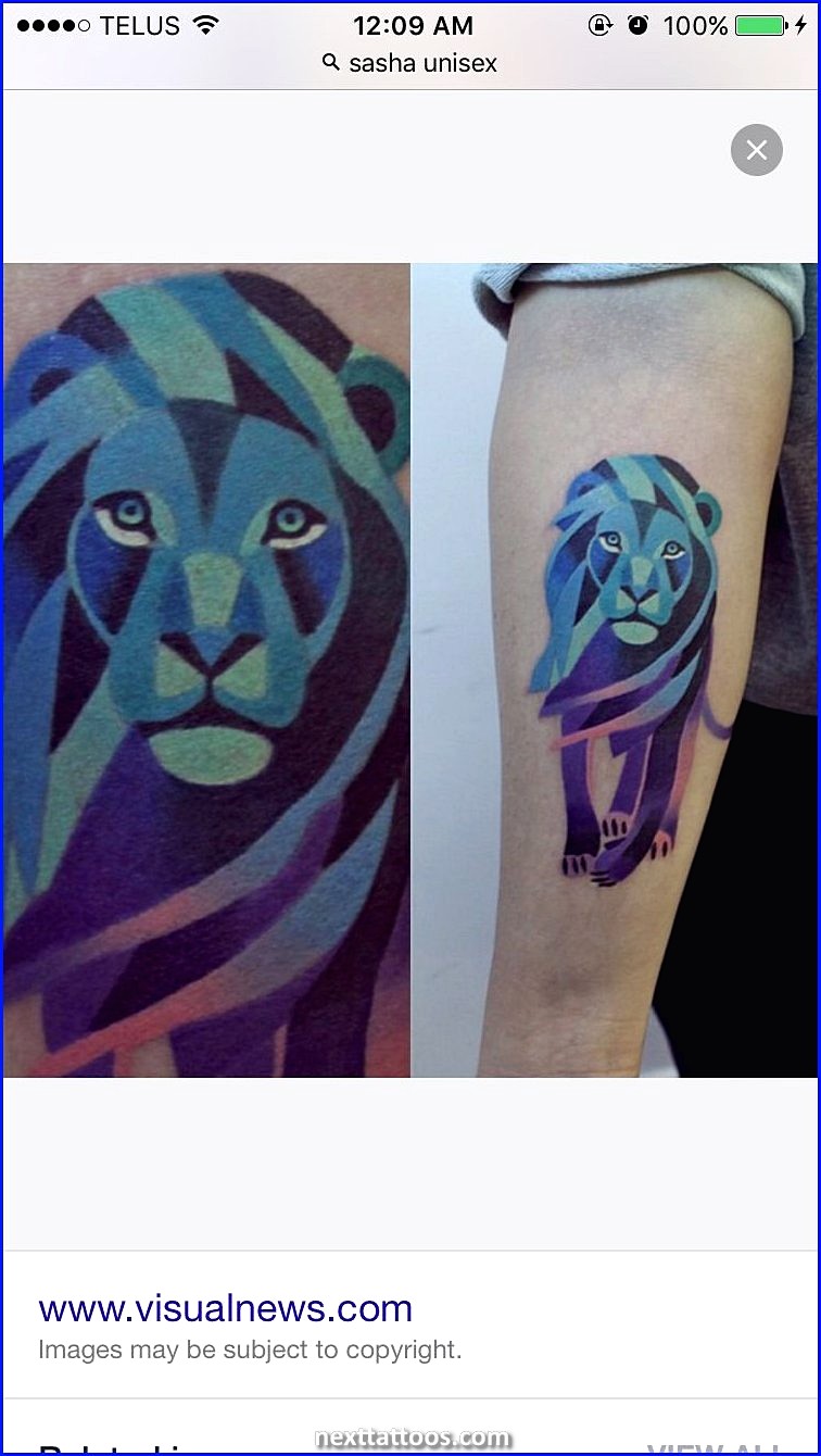 Sasha Unisex Lion Tattoo