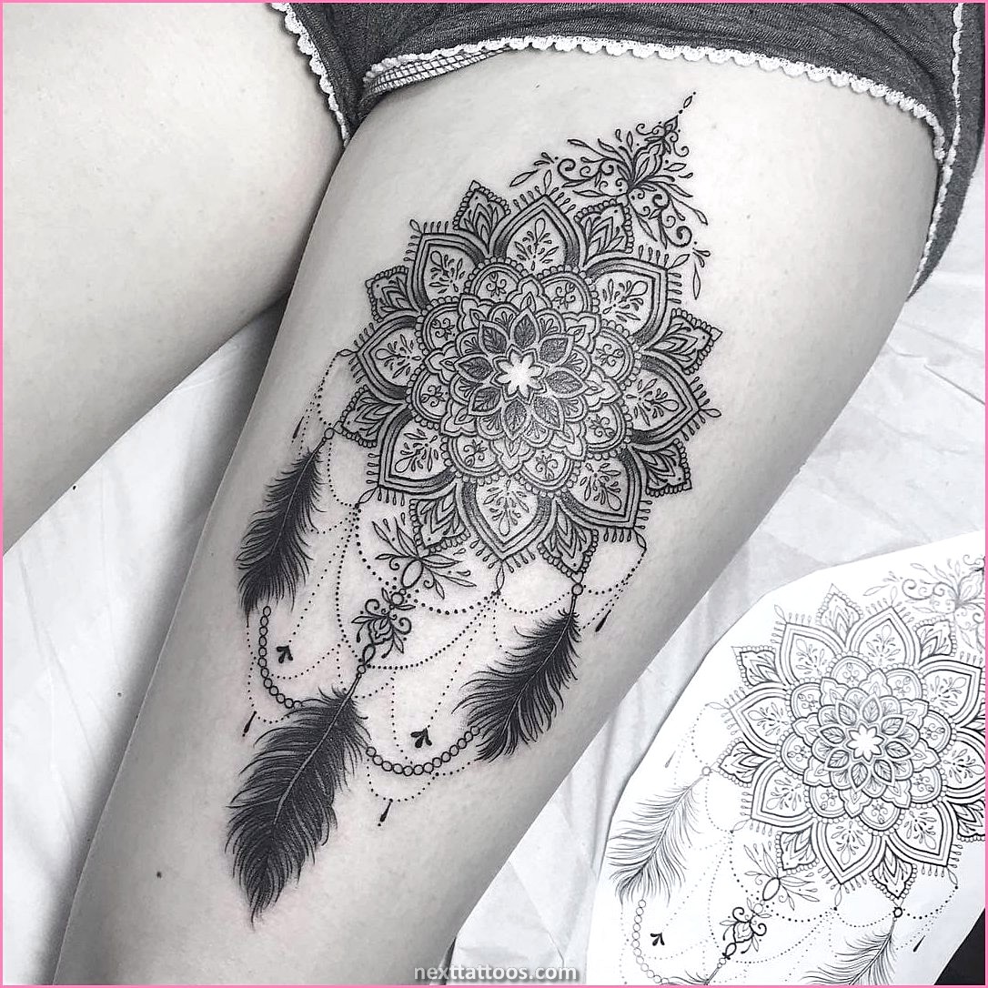 Dream Catcher Tattoos - Show Off Your Feminine Side With a Dream Catcher Tattoo on Your Thigh