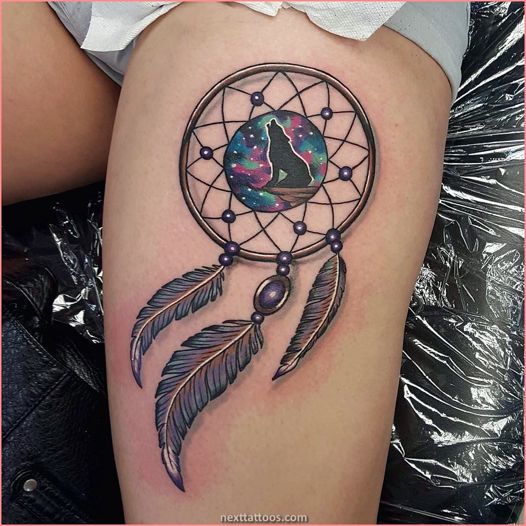 Dream Catcher Tattoos - Show Off Your Feminine Side With a Dream Catcher Tattoo on Your Thigh