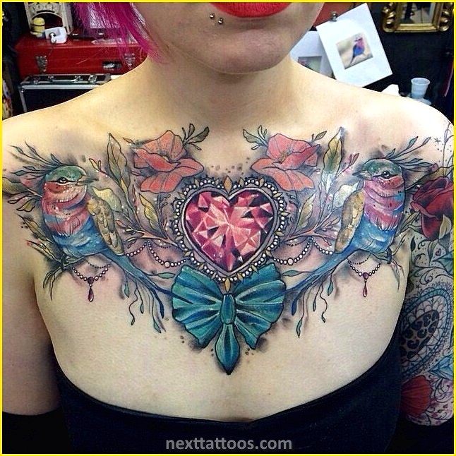 30 Awesome Female Chest Tattoos