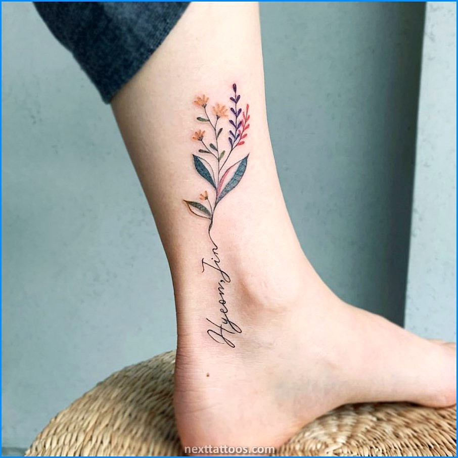 Ankle Tattoos For Girls - How to Choose a Tattoo Design For Your Ankle