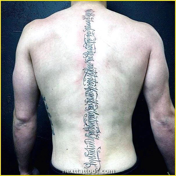 Male Spine Tattoos - Male Cool Spine Tattoos