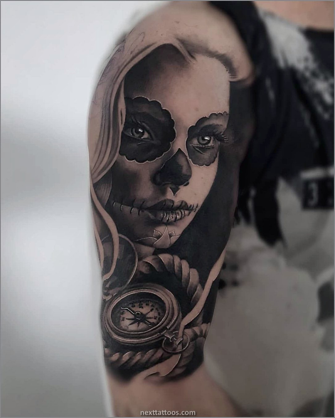 Women's Sugar Skull Tattoo Designs and Meaning